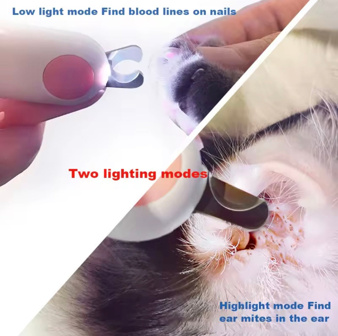 Professional Pet Nail Clipper LED Light Pet Nail Clipper Claw Grooming