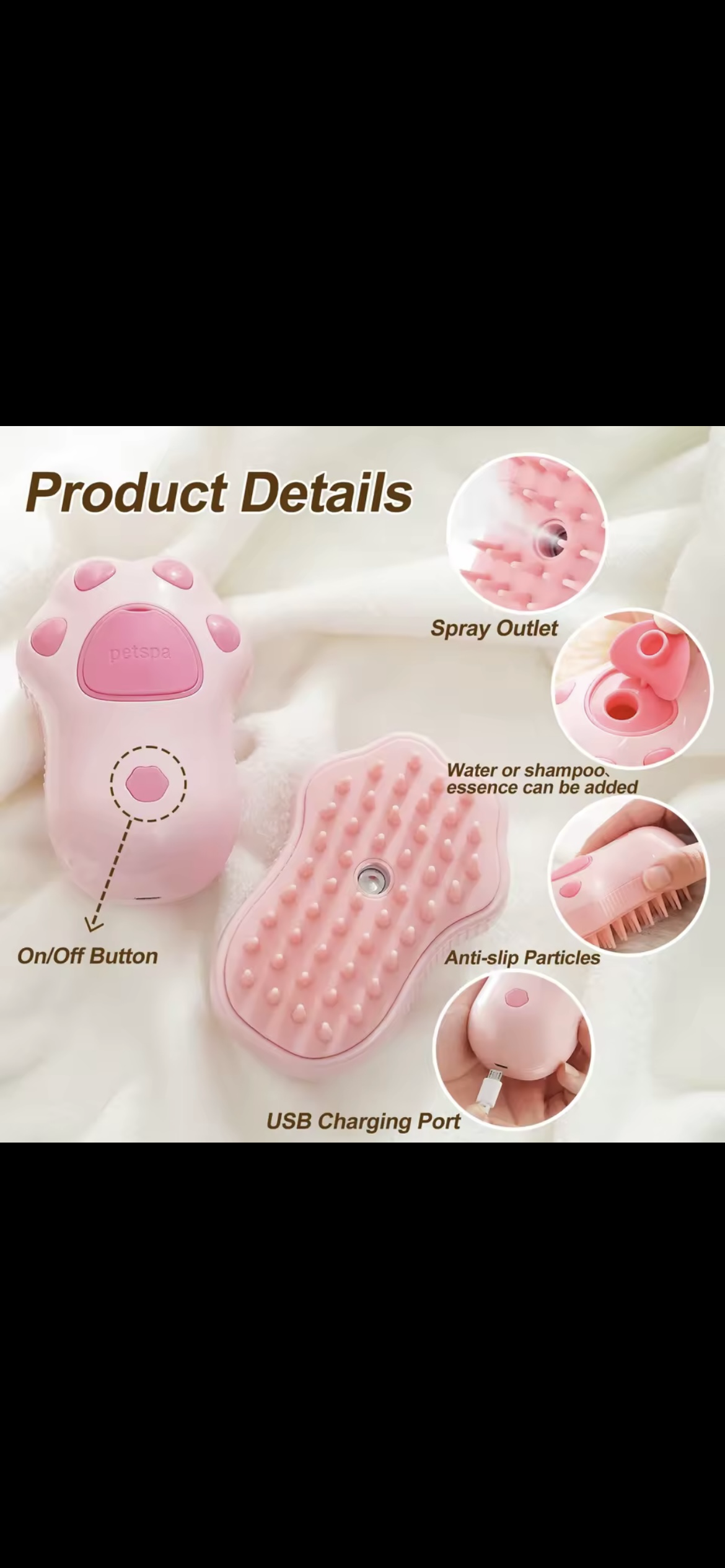 3-in-1 Steam Grooming Brush